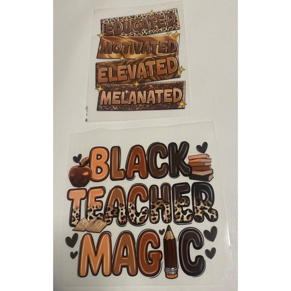 30 pcs iron on transfers, Style: Black Educator, for clothes or bags, NEW - Picture 8 of 8